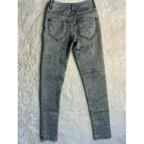 Liv High Waist Womens Jeans Blue White Pattern Size 3 Skinny Stretch Mid… - Picture 3 of 4